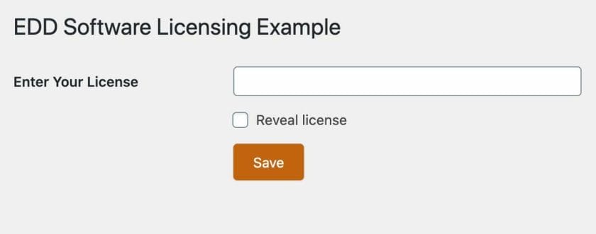 Easy Digital Downloads Software Licensing Example Interface
