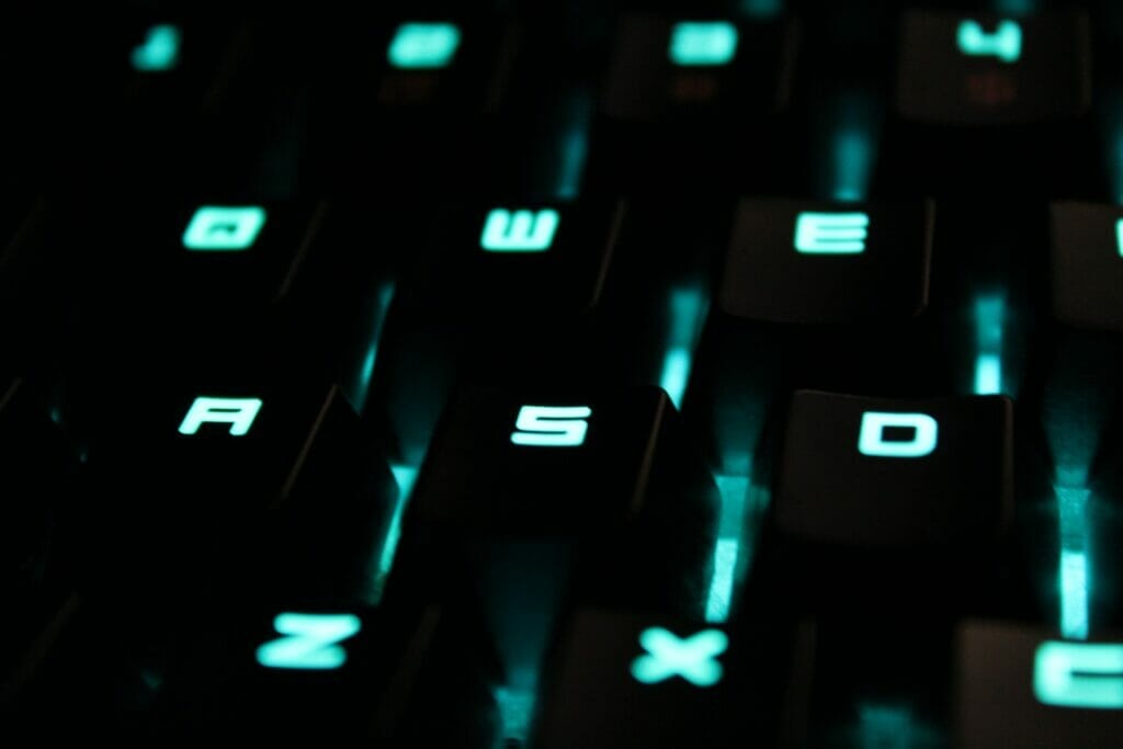 black gaming keyboard