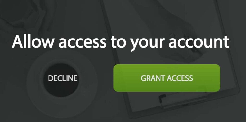 Toggl Plan Grant Access Screen