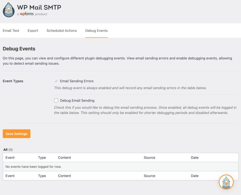 WP Mail SMTP Debug Screen