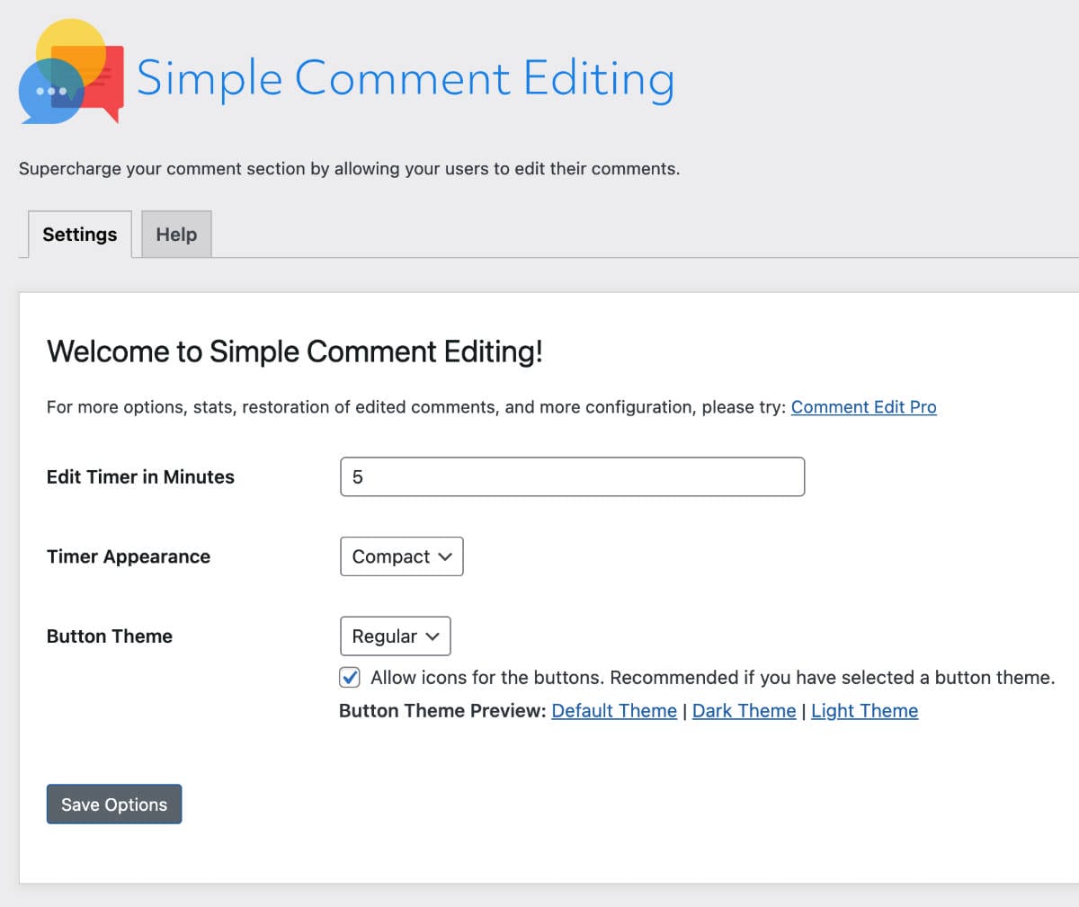 Simple Comment Editing Admin