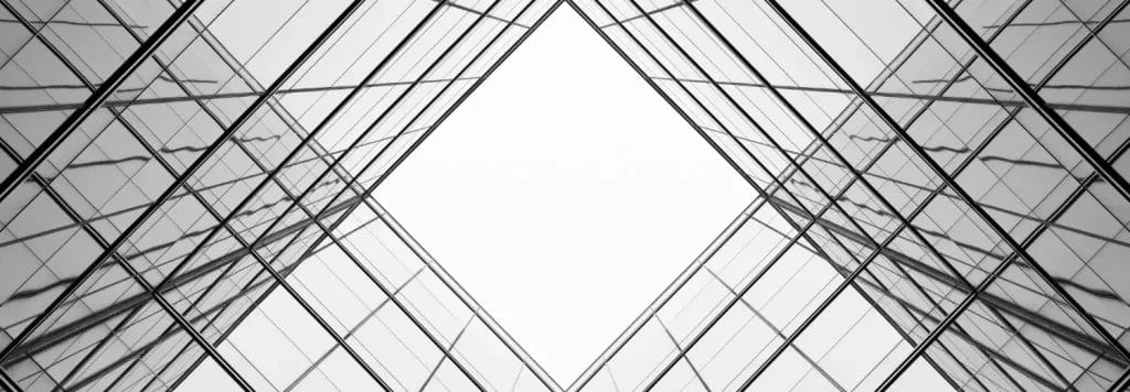 architecture of geometry at glass window