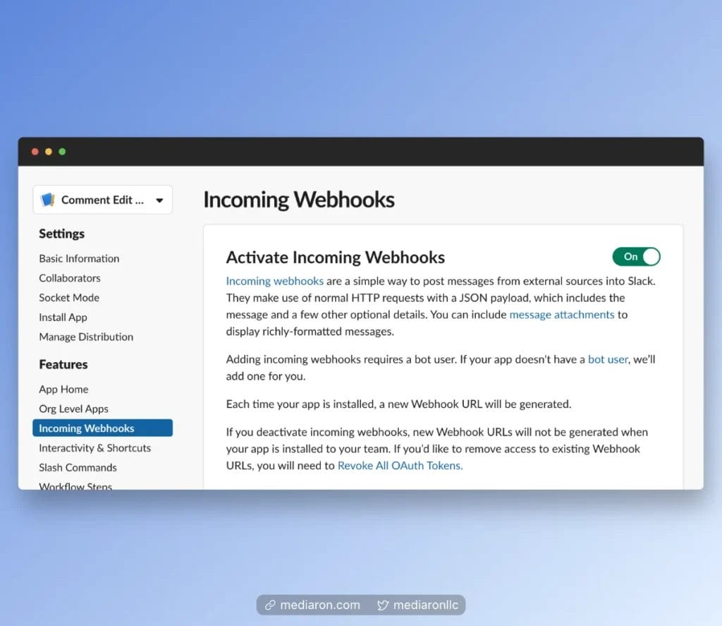 Slack Webhooks Active