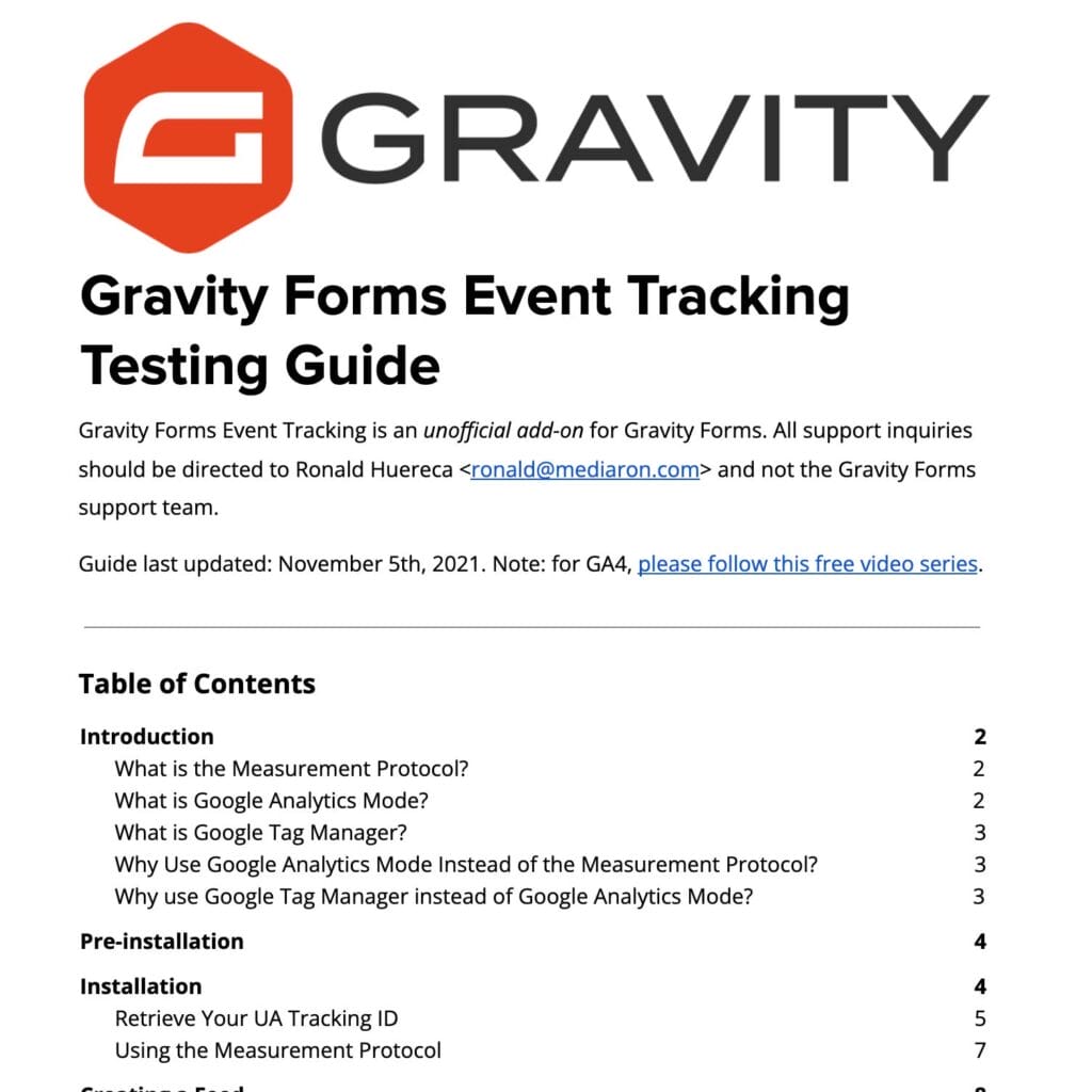 Gravity Forms Event Tracking Testing Guide Preview